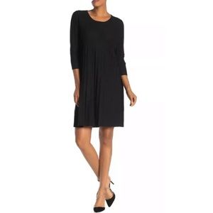 Eileen Fisher Black Wool Sweater Dress Xs
